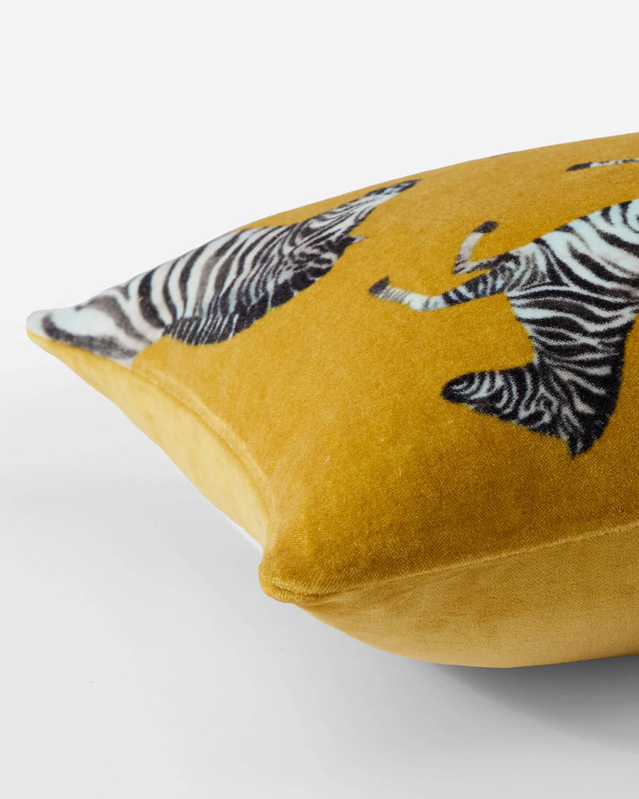 Sunday-Citizen_Watercolor-Zebra-Small-Lumbar-Pillow_ Gold