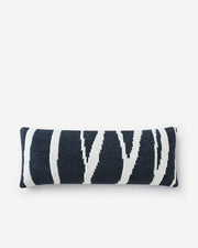 Woodland Lumbar Pillow Midnight - Off White