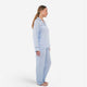 Woven Cotton Long PJ Set Light Blue