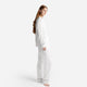 Woven Cotton Long PJ Set White