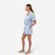 Woven Cotton Short PJ Set Light Blue