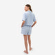 Woven Cotton Short PJ Set Light Blue