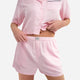 Woven Cotton Short PJ Set Pink