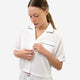 Woven Cotton Short PJ Set White