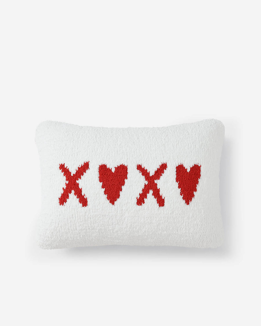 XO Small Lumbar Pillow Off White - Red