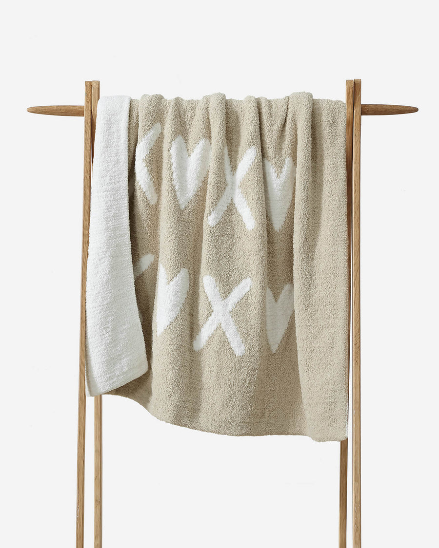 XO Snug Lap Throw Off White - Sahara Tan