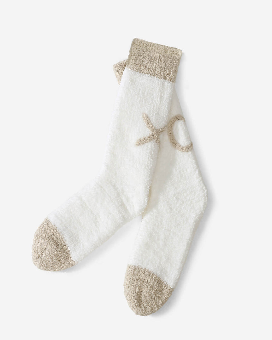 XO Snug Socks Off White - Sahara Tan