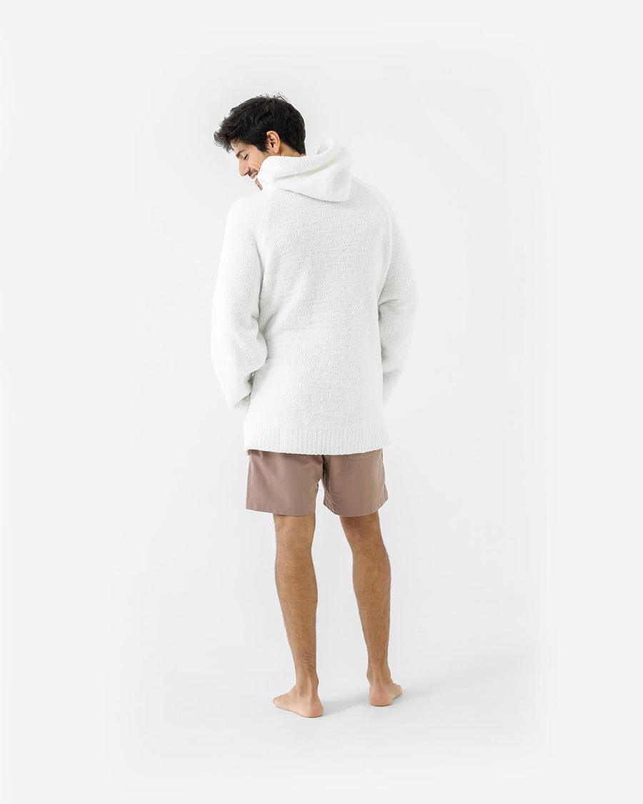 XO Checkerboard Snug Blanket Hoodie Off White - Sahara Tan