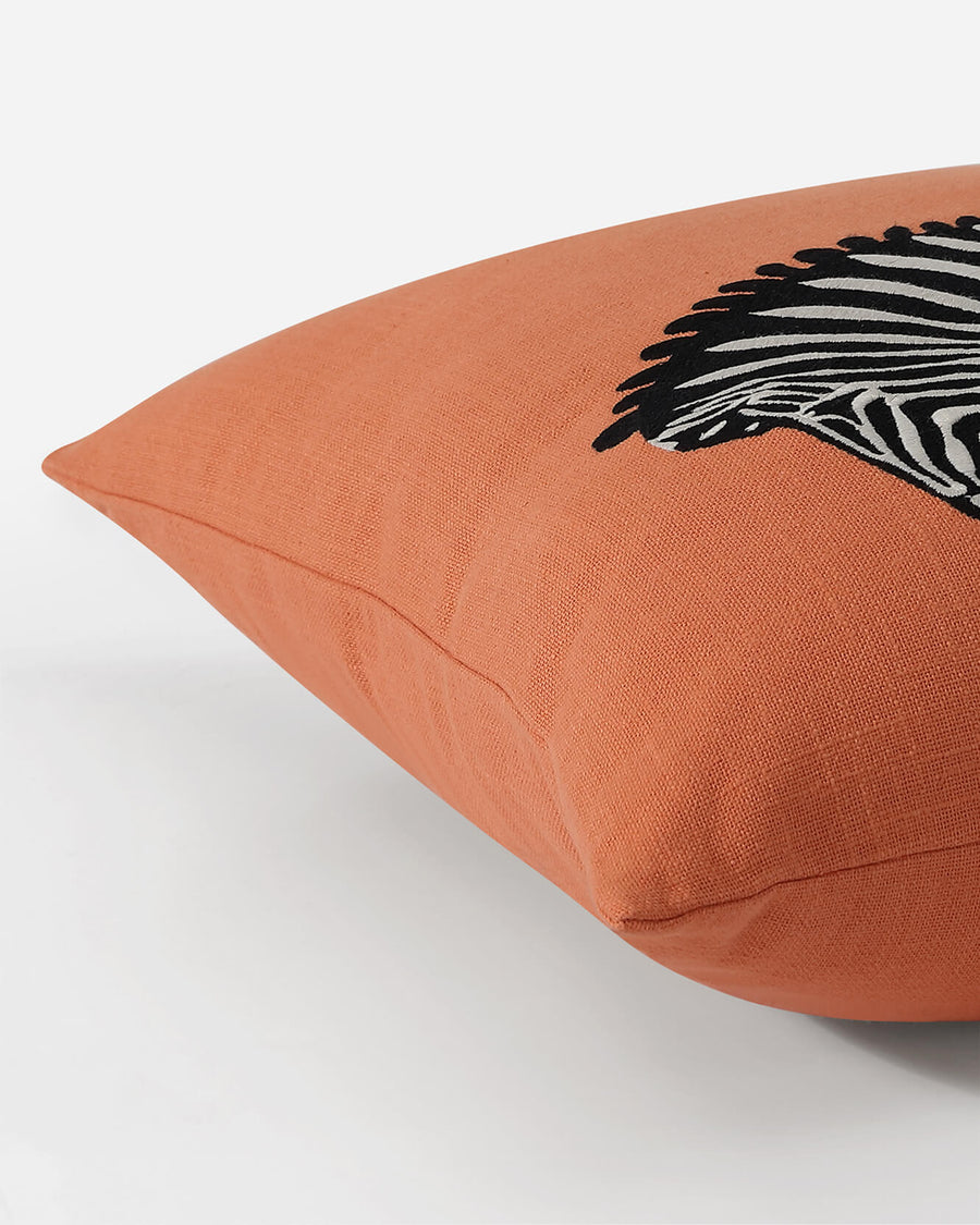 Zebra Embroidered Throw Pillow Koi