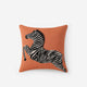 Zebra Embroidered Throw Pillow Koi