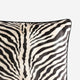 Zebra Throw Pillow Black