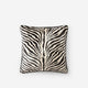 Zebra Throw Pillow Black