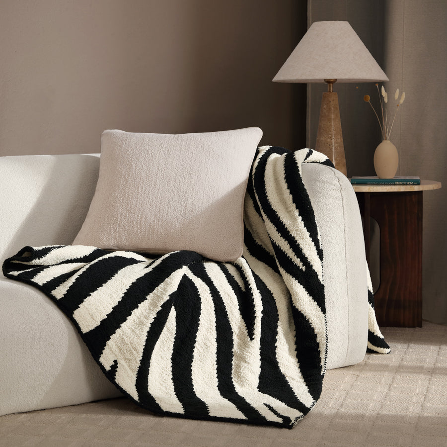 Zebra Throw Black - Turtledove