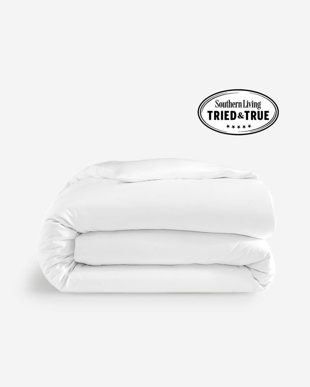 Natural Premium Bamboo Duvet Cover Clear White