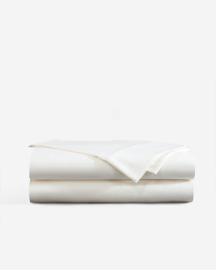 Natural Premium Bamboo Fitted Sheet Off White
