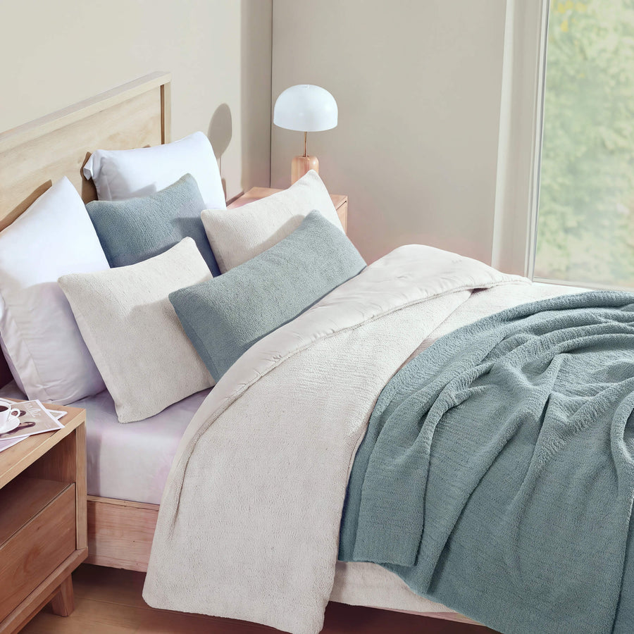 Sunday Citizen Snug Bed Blanket in Misty Blue
