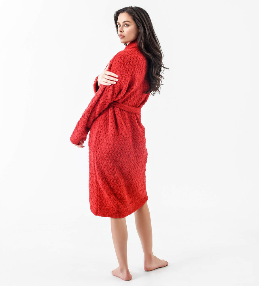 Snug Waffle Robe Rouge