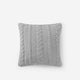 Braided Throw Pillow Cloud Gray