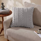Braided Throw Pillow Cloud Gray