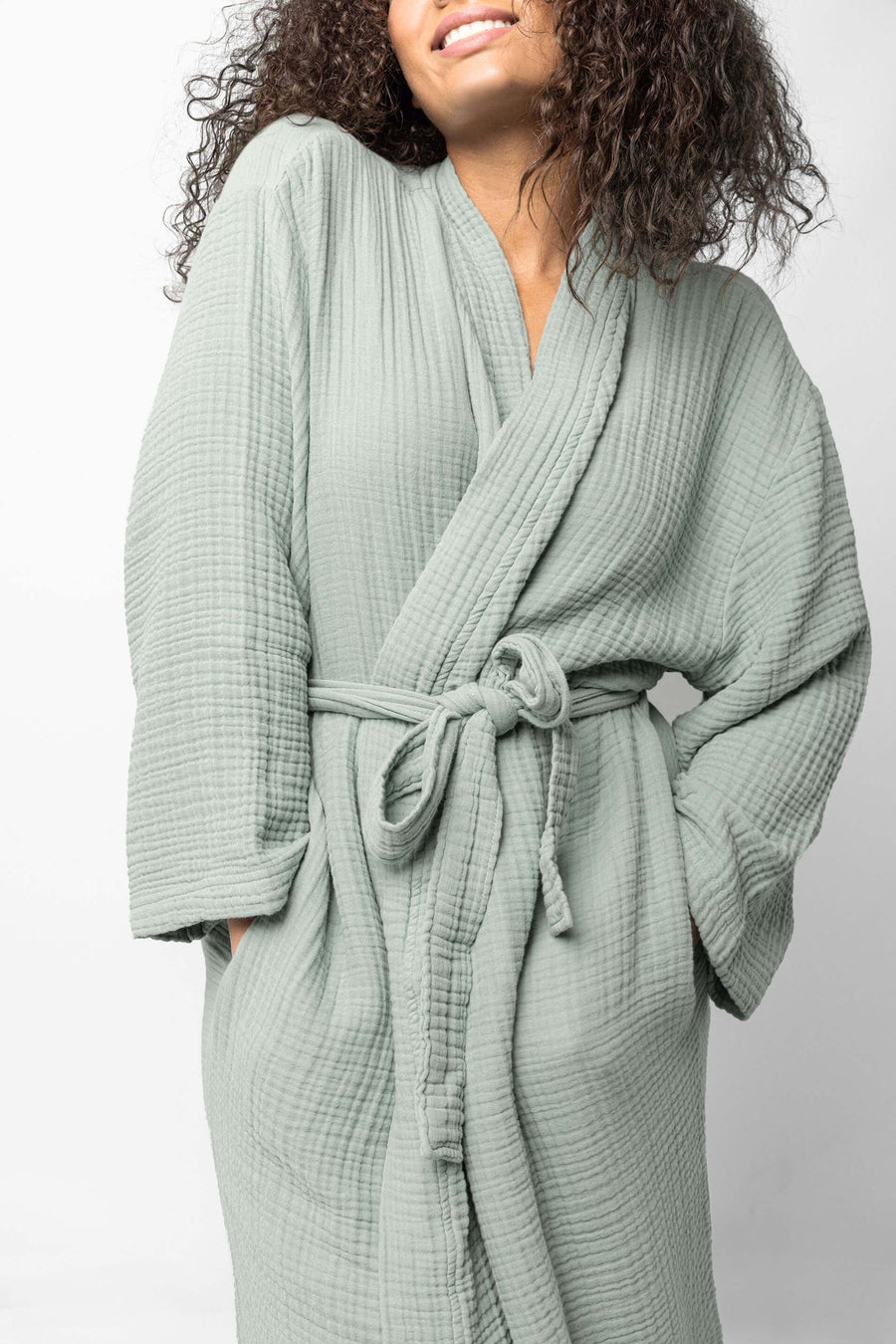 Muslin Cotton Kimono Jade