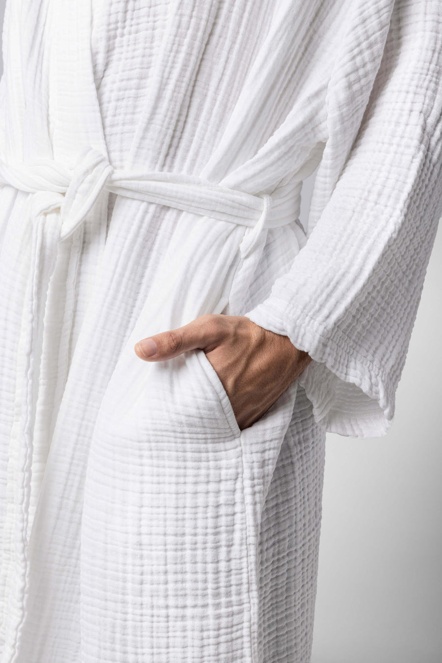 Muslin Cotton Kimono White