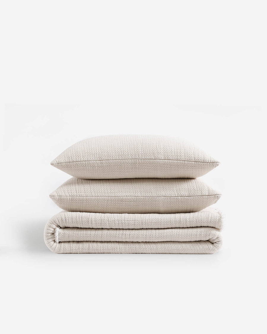 Muslin Cotton Quilt Bundle Latte