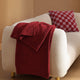 Checkerboard Throw Pillow Pomegranate - Rose