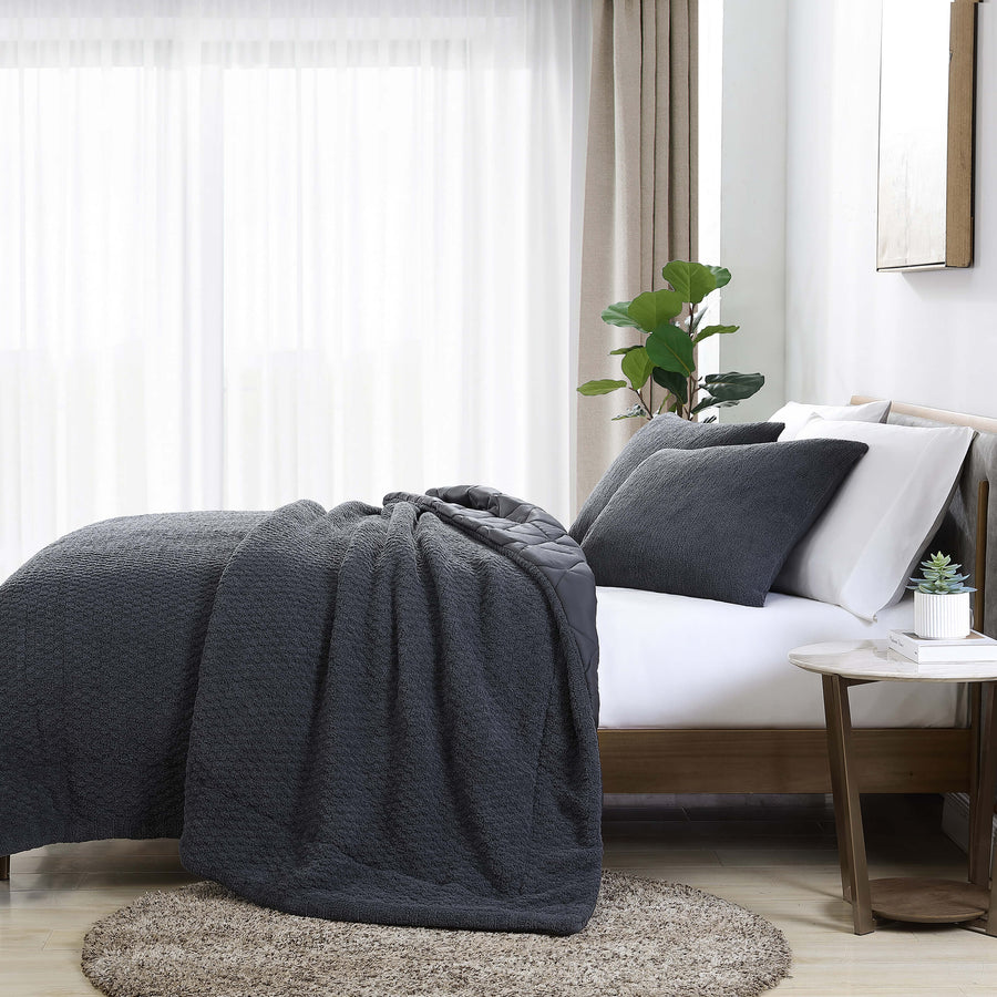 Snug + Bamboo Sham Set Coal