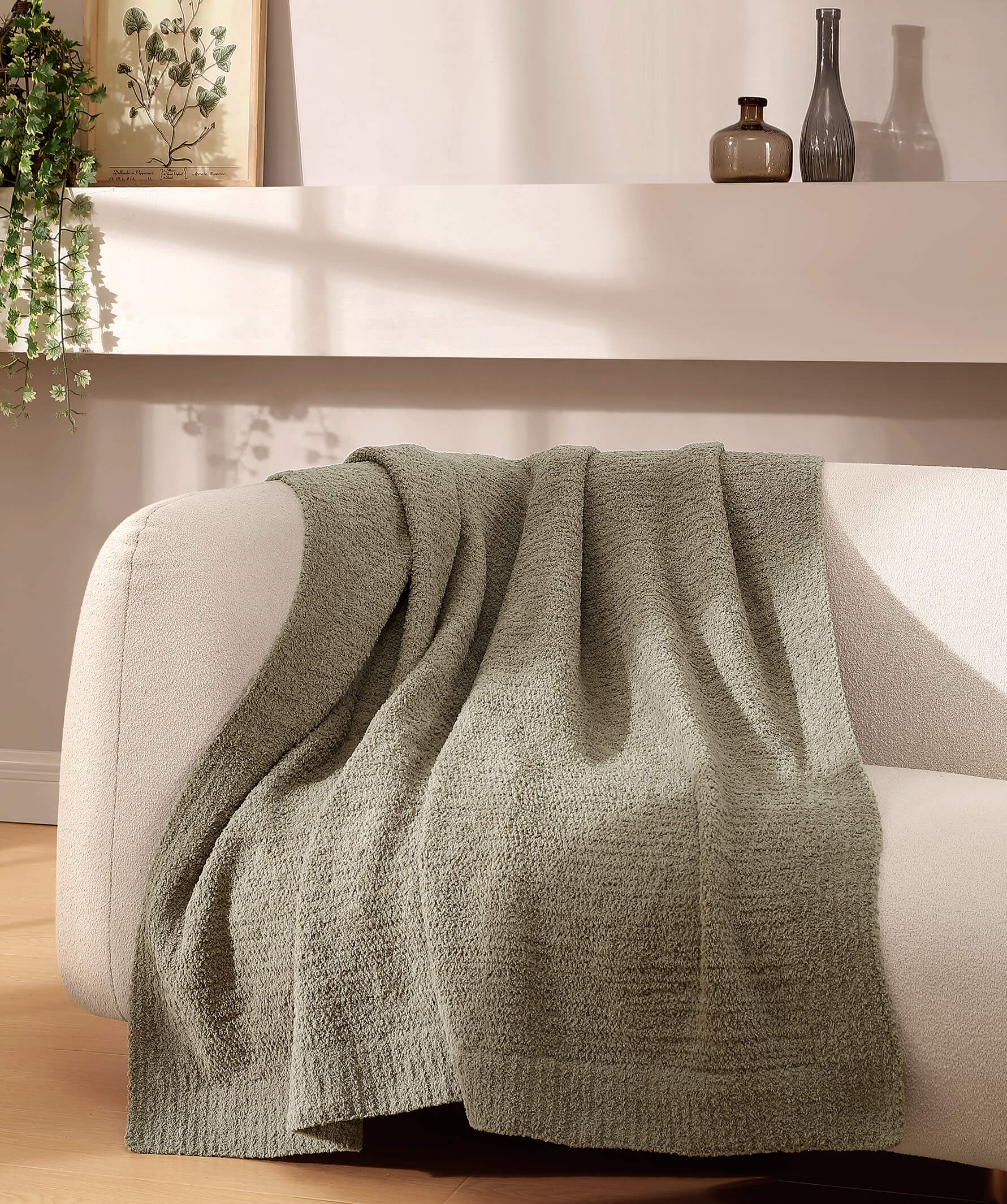 Grey fluffy online blanket