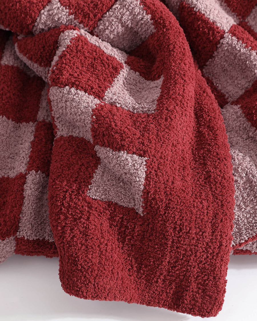 Checkerboard Throw Pomegranate - Rose