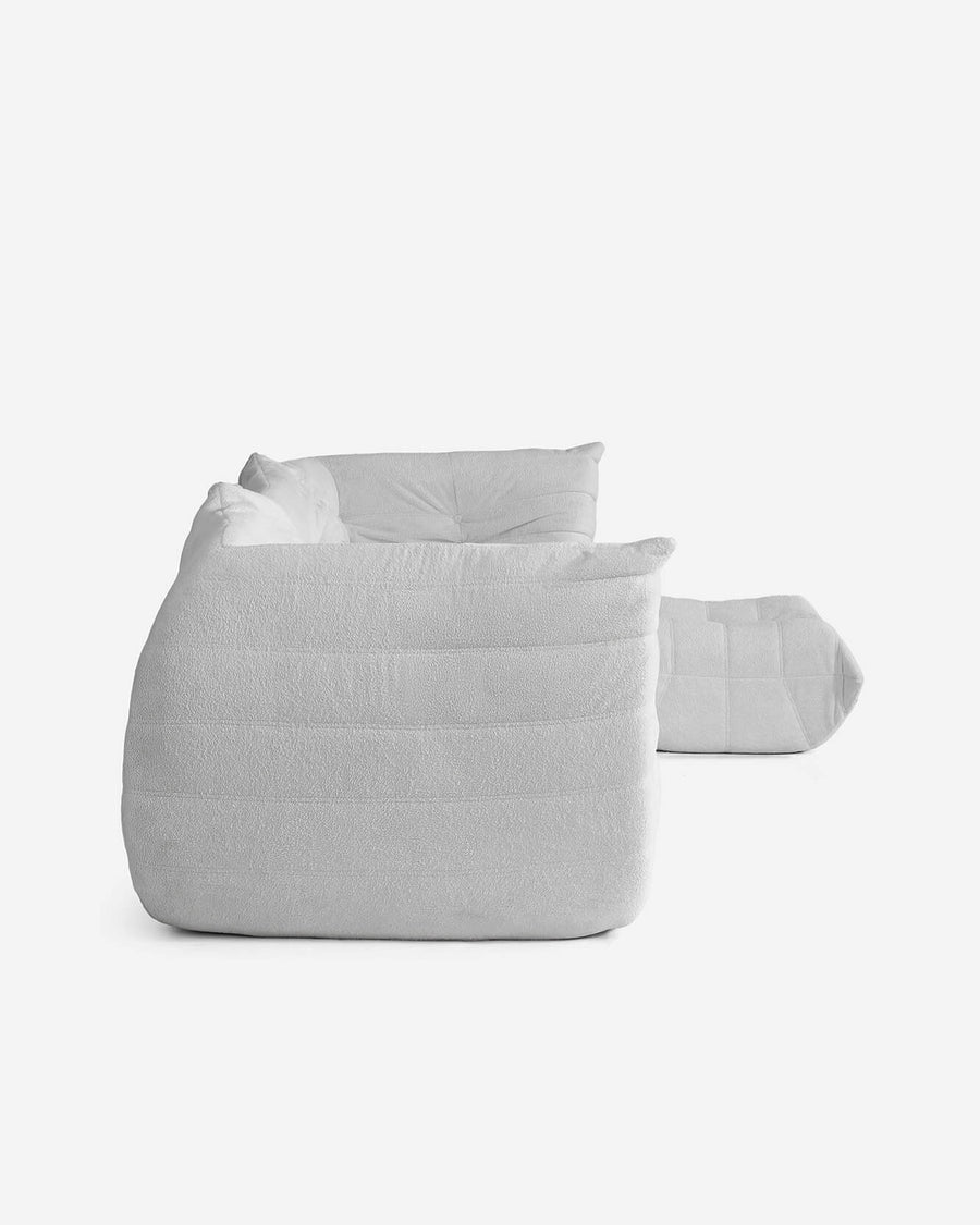 Dakota Modular Extended Sectional Sofa Light Grey