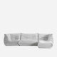 Dakota Modular Extended Sectional Sofa Light Grey