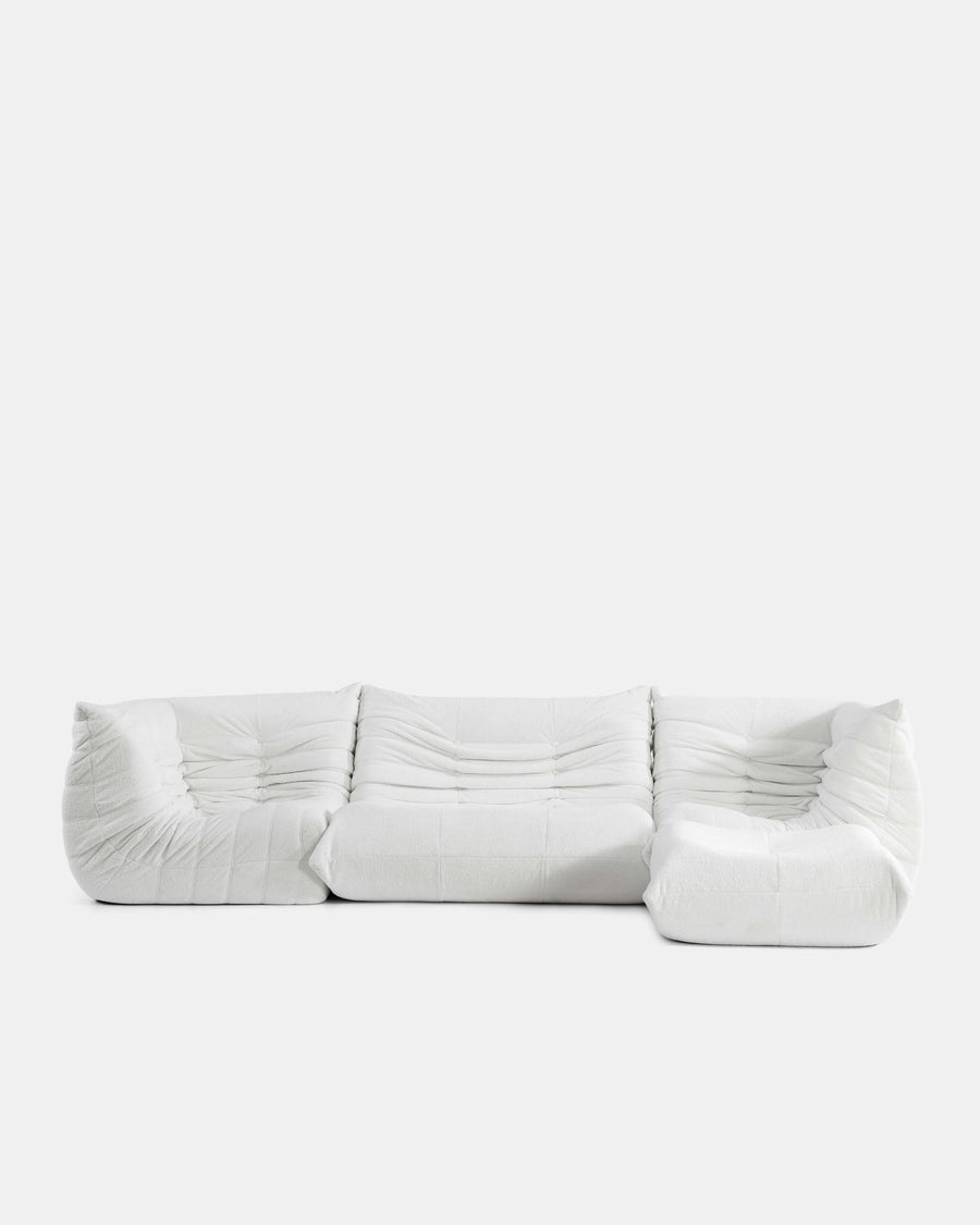 Dakota Modular Extended Sectional Sofa White