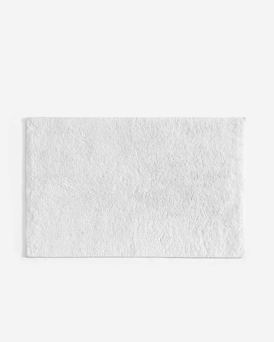 Plush Bath Rug White