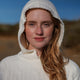 Snug Lite Braided Cropped Hoodie Off White 