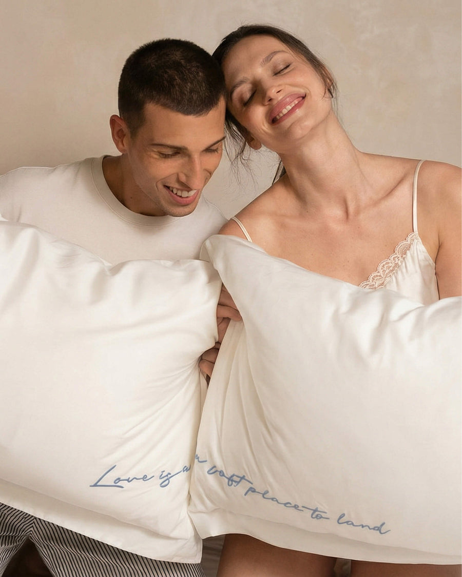 Sunday-Citizen_Lovely-Bamboo-Sham-Set White - Endless Sky