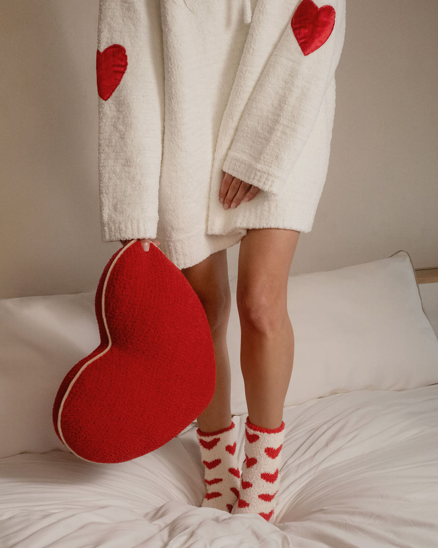 Sunday-Citizen_Heart-Snug-Pillow_Corazon Red Off White - Red