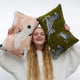 Sunday-Citizen_Watercolor-Zebra-Small-Lumbar-Pillow_ Cardamon Seed