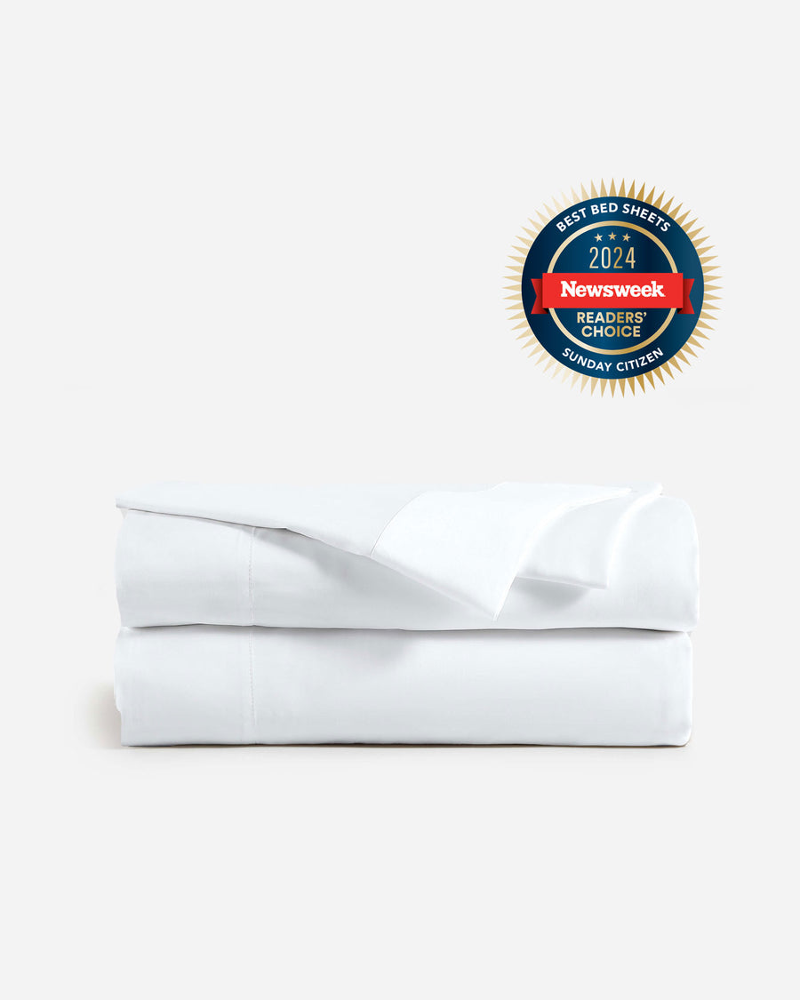 Natural Premium Bamboo Sheet Set Clear White