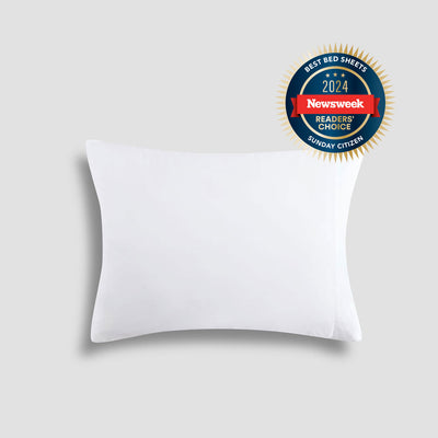 Natural Premium Bamboo Pillowcase Set Clear White