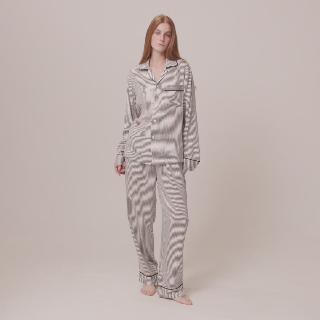 Silky Lyocell Long Striped Pajama Set – Sunday Citizen