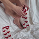 Sunday-Citizen_Lovely-Snug-Socks Red Off White - Red 