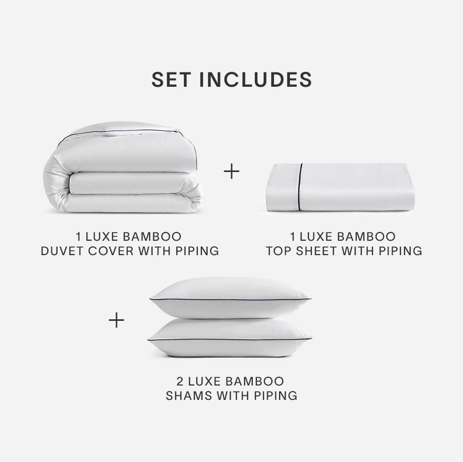 Set Includes Luxe Bamboo White - Midnight