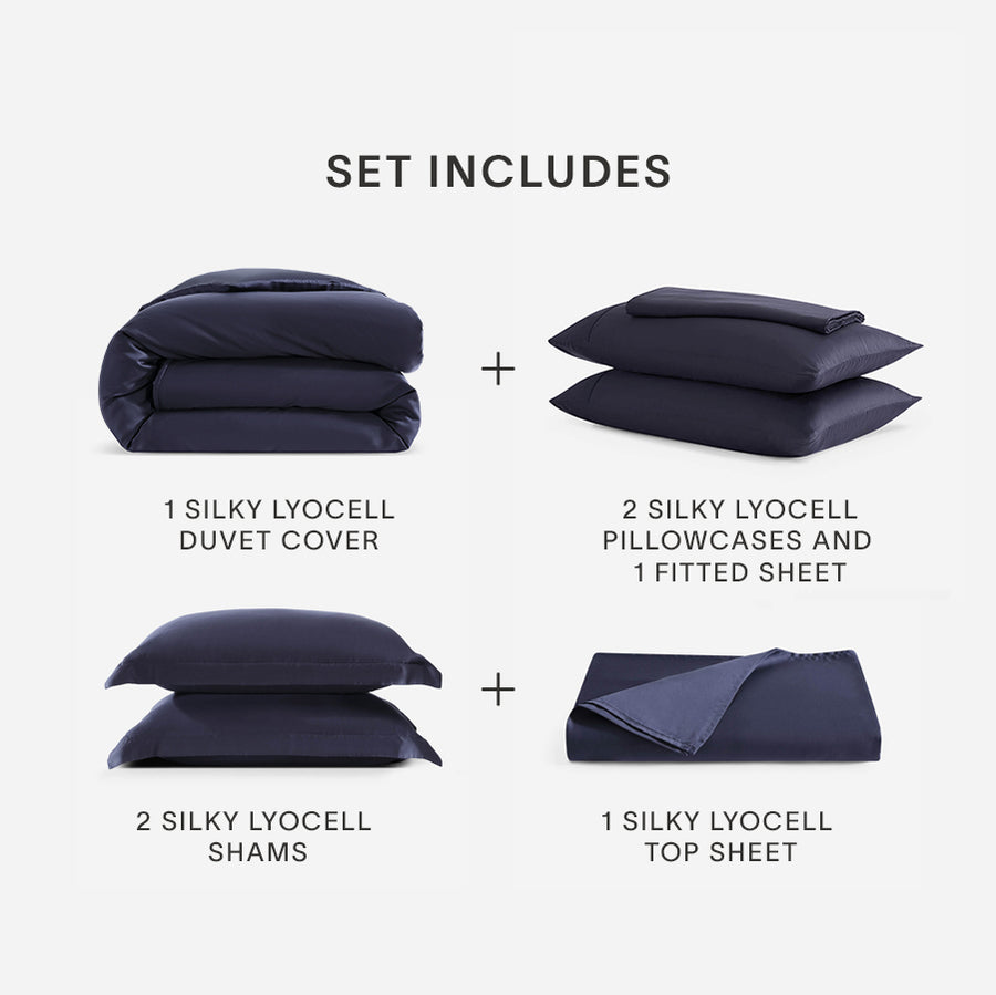 Set Includes Silky Lyocell Move In Bundle Baritone Blue