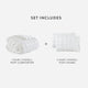 Silky Lyocell Puff Comforter Bundle Clear White