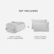 Silky Lyocell Stitch Comforter Bundle Pearl Gray