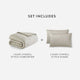 Silky Lyocell Stitch Comforter Bundle Sandstone