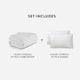 Silky Lyocell Stitch Comforter Bundle Clear White