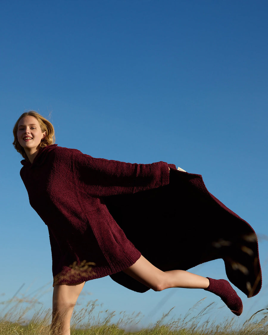 Snug Blanket Hoodie Socks Fig