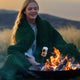 Heavy Snug Throw Knitted Yarn Hunter Green